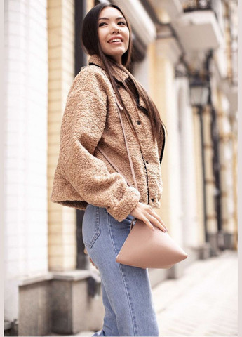 Шкіряна жіноча сумка-косметичка Піраміда світло-бежева (A-026495) BlankNote (327874331)