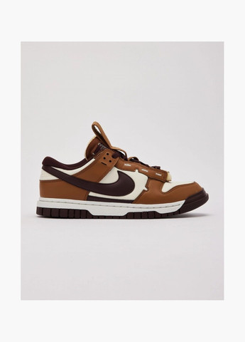 Коричневі Осінні кросівки чоловічі dunk low jumbo brown/beige fq8248-200 Nike
