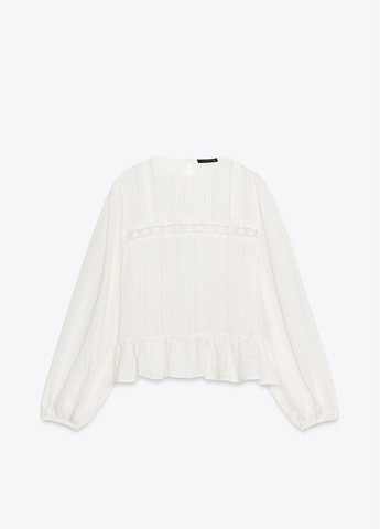 Молочная блузка Zara