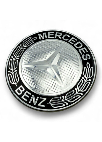 Наклейки з логотипом Mercedes Мерседес 65 мм алюмінієві срібний логотип 1 штука Mercedes-Benz (354698355)