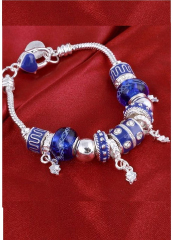 Синій браслет з шармами Свято, 10-391 Fashion Jewelry (363116147)