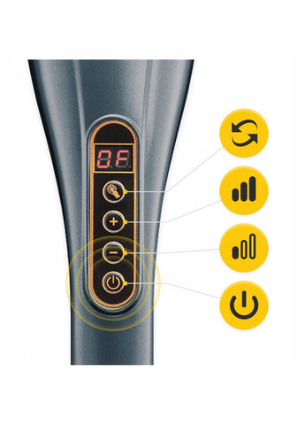 Ручной вибрационный массажер для тела Long Stick 7 в 1 Grey (P-5907739319135) 4FIZJO (304252667)