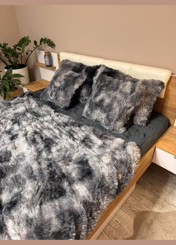 Постільна білизна велюрова трава 4 наволочки Євро Сірий (П4К-velur-travka-002/8) No Brand (308755237)