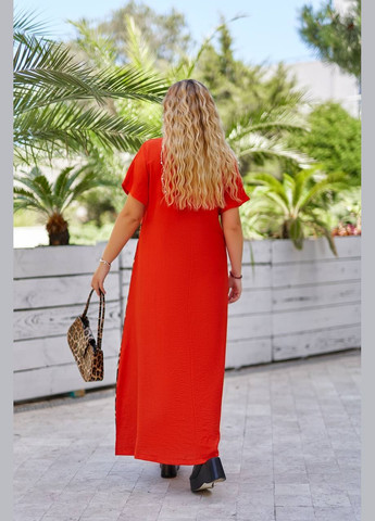 Оранжевое повседневный, кэжуал женское платье больших размеров Style Point леопардовый