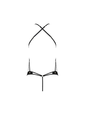 Боді з відкритим доступом TASMINA BODY S/M, black, екошкіра, шнурівки, ажурні мережива Passion (369950917)