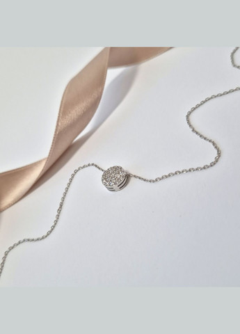 Серебряная цепочка колье с подвеской на цепочке 40 см серебро 925 пробы Родированное 1602кол 1.82г No Brand (329900858)