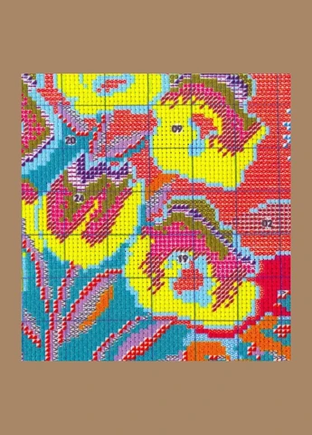Набор для вышивания по нанесённой на канву схеме "Vase&fruit under the moon". AIDA 14CT printed 45*45 см Joy Sunday (313614201)