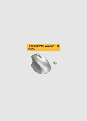 Мышка (1D0K9AA) HP Creator 930 Wireless Silver (366702130)