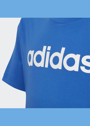 Синя демісезонна футболка adidas Essentials Linear Logo FM7040