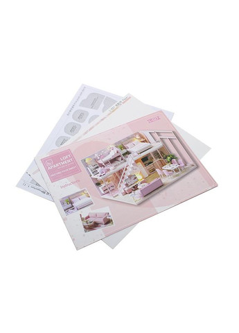 3D Румбокс ляльковий будинок DIY L-027 Pink House дитячий конструктор Cute Room (350349042)