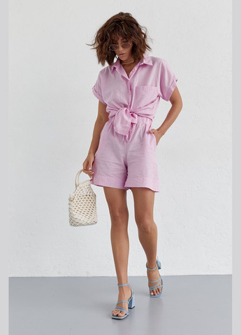 Жіночий літній костюм, шорти та сорочка. Lurex (280910115)