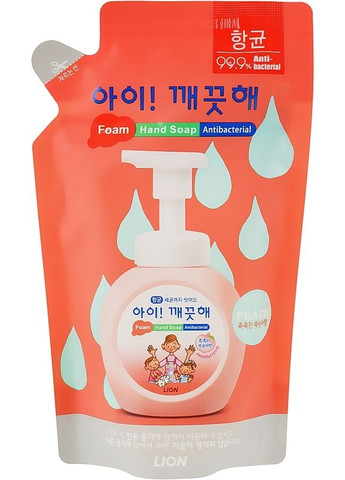 Пенное мыло для рук "Персик" Ai Kekute (дой-пак) 200ml (2-939784) CJ Lion (369792182)