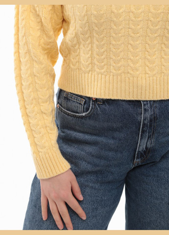 Желтый зимний свитер женский желтый укороченный джемпер Karon Вільна