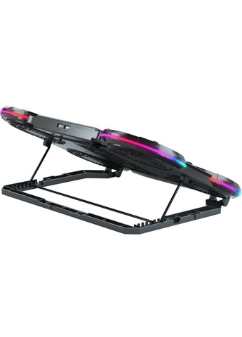 Охлаждающая подставка для игрового ноутбука 17-18 дюймов, черная, с 6 вентиляторами и RGB-подсветкой GAMEPRO (358202061)