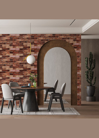 Самоклеющаяся декоративная 3D панель под екатеринославский кирпич в рулоне 3080х700х3мм 3D Loft (298400576)