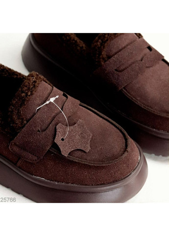 Жіночі зимові автоледі Stelary, шоколадні, натуральна замша, на платформі з екохутром No Brand (366079977)