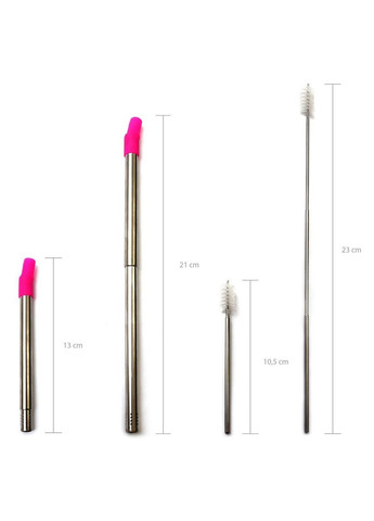 Бомбилья Туризмо (21 см) + складной ершик (23 см) розовая No Brand (305064762)