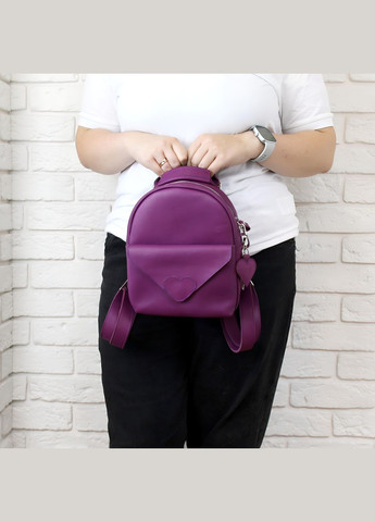 Рюкзак трансформер шкіряний з брелоком. Шкіра Краст. Бузковий. STOK (297863326)