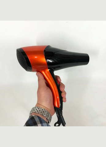 Фен GM-1766 2.6кВт АС, фен для головы, женский фен для волос, фен сушка. Цвет: оранжевый Gemei (364665039)