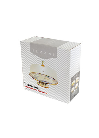 Тортівниця емальована "BIRD" з кришкою на ніжці, 30 см Elmani (360400567)