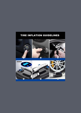 Ручний універсальний автомобільний пилосос B3 з барометром компресора, 120W, Чорний (GK516P) Grikey (302392426)