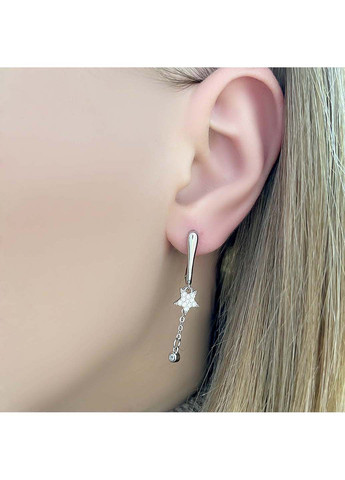 Срібні сережки з фіанітами (2102892) Silver Breeze (317355709)