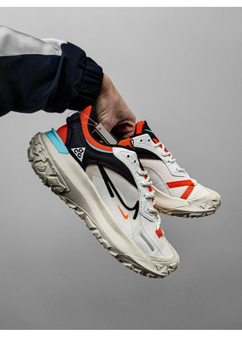 Белые демисезонные кроссовки мужские nike acg mounth fly beige / orange найк асж маунс флай No Brand