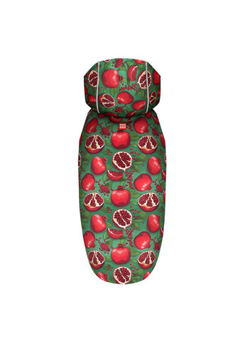 Дощовик-накидка з капюшоном для собак WAUDOG Clothes, малюнок "Гранати",, А 48-52 см, B 60-70 см, С 42-52 см Collar (362578061)