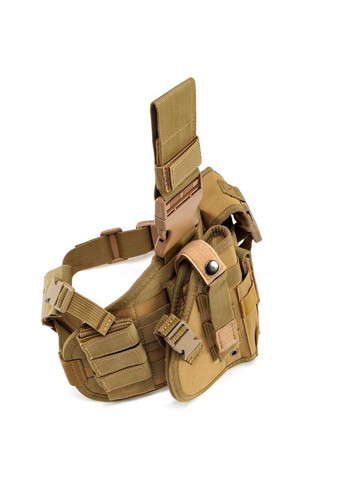 Тактическая кобура на бедро Tactic универсальная Койот – армейская кобура с платформой MOLLE (cob-coyote) L&L (363132356)