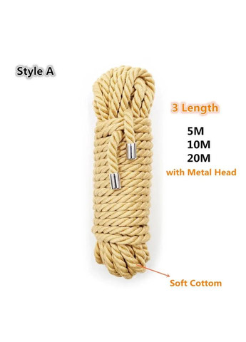 Бандажна мотузка для БДСМ, мотузка для зв'язування, шибарі, 20 метрів шовкова No Brand (316469082)