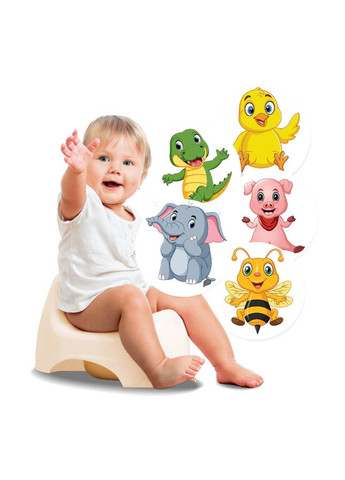 Наклейки для привчання до горщика Smart Potty 5 шт No Brand (327216636)