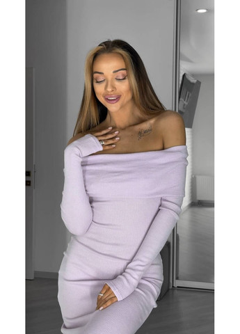 Лавандовое вечернее платье женское No Brand однотонное