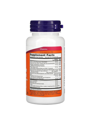 Коензим з вітамінами B Co-Enzyme B-Complex, 60 вегакапсул підтримка нервової системи Now (322209279)