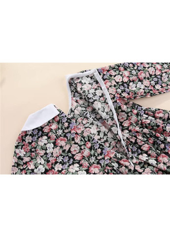 Чёрное детское платье летнее, черное в цветок, на 4,5,6,7,8 лет A+ (370438989)