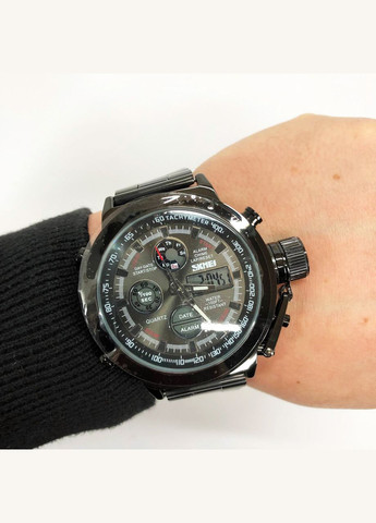 Часы наручные мужские 1515BK BLACK, часы наручные электронные тактические. Цвет: черный Skmei (364664177)