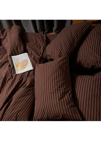 Комплект постільної білизни Бязь Gold Люкс двоспальні 175х210 наволочки 4х70х70 (MS-820009179) Moon&Star Espresso Lines (356115494)