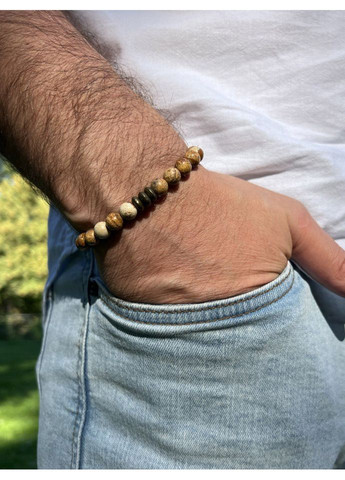 Мужской браслет из камня яшма 4508 LeBijou (367579998)
