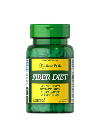 Натуральная добавка Fiber Diet, 120 таблеток Puritans Pride (293337995)