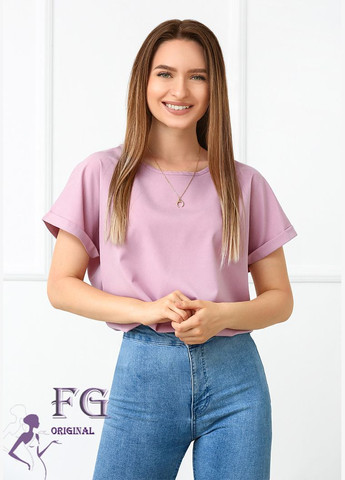 Рожева літня блуза футболка вільного крою Fashion Girl