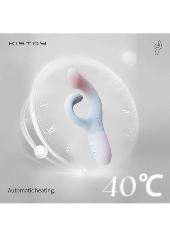 Вибратор-кролик для точки G Big G Blue, изогнутый отросток, автоматический подогрев KisToy (316163633)