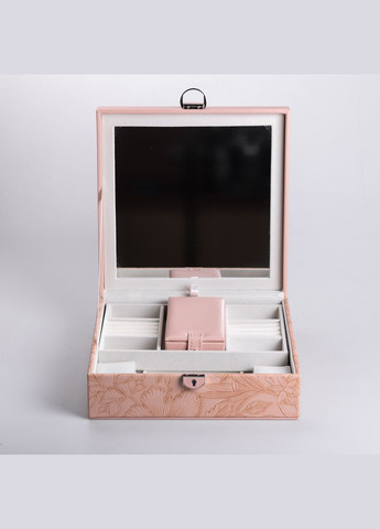 Шкатулка для украшений из эко кожи 2 яруса с замком органайзер для ювелирных изделий HP-5-22P Yiwu (325922795)