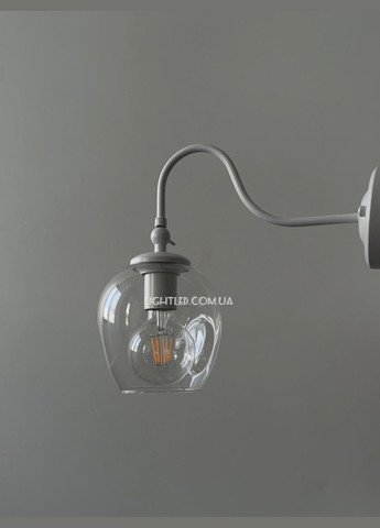 Біле скляне бра "Молекула" (56-WPR0231F3-1 WH+CL) прозорий No Brand (370072175)