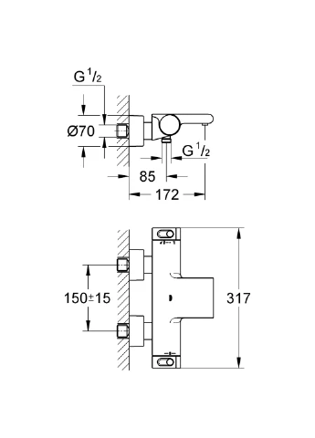 Термостат для ванны Grohtherm 2000 NEW (34174001) Grohe (388589666)