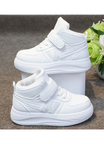 Комбіновані всесезонні хайтопи дитячі осінь-весна va, білий No Brand