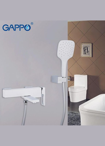Змішувач для ванни G32178, білий/хром GAPPO (275335539)