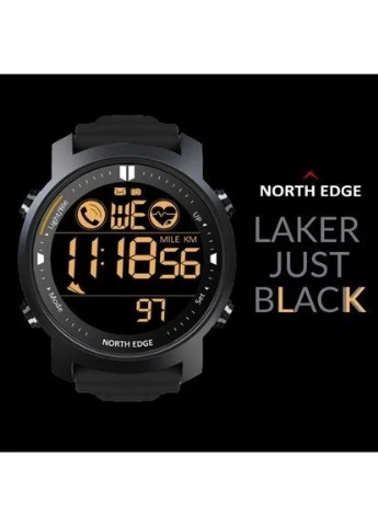 Наручний годинник чоловічий Laker Black 5BAR Чорний (2704) North Edge (387630646)