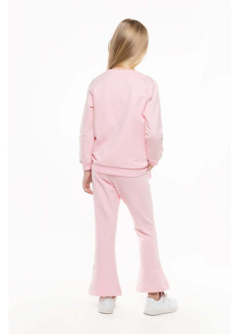 Рожевий демісезонний костюм світшот штани Pop Fashion