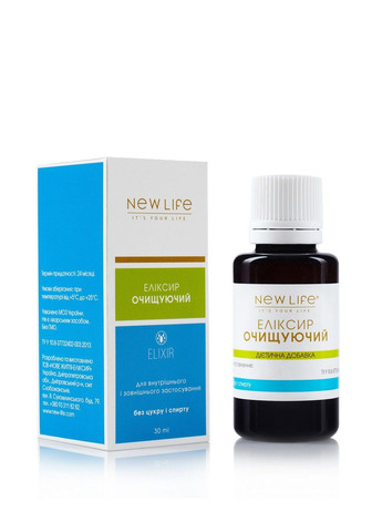 Эликсир очищающий жидкий сорбент 30 мл Новая жизнь New LIFE (317257101)