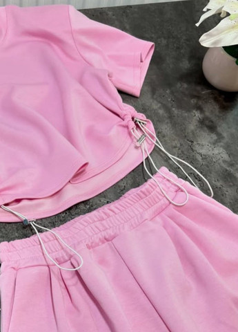 Костюм-двійка: вкорочена футболка та штани на резинці Tik-Tak (340915170)