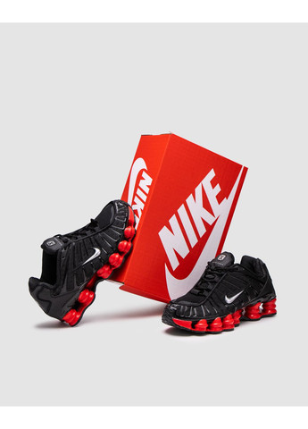 Черные демисезонные кроссовки мужские nike shox tl black red найк шокс тл No Brand
